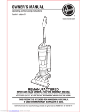 Hoover UH70400RM Product Manual
