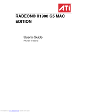 ATI Technologies RADEONX1900 - G5 Mac Edition ROHS/256MB Pcie User Manual