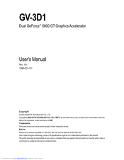 Gigabyte GV-3D1 User Manual