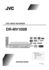 Jvc DRMV100B - DVDr/ VCR Combo Instructions Manual