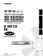 Toshiba XS35 - RD - DVDr Owner's Manual