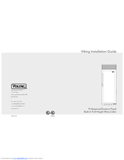 Viking FDWB301R Installation Instructions Manual