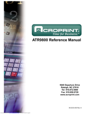 Acroprint ATR9800 Reference Manual