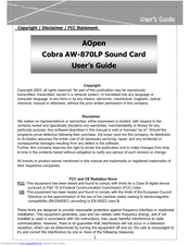 AOpen Cobra AW-870LP User Manual