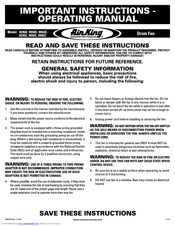 Air King 9936D Operating Manual
