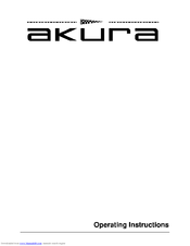 Akura LCD TV Operating Instructions Manual