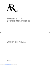 Acoustic Research AWD211 Owner's Manual