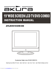 Akura ATLDVD1930W-HD Instruction Manual