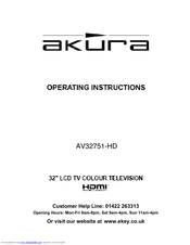 Akura AV32751-HD Operating Instructions Manual