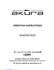Akura AV42720-HDID Operating Instructions Manual
