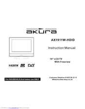 Akura AX1911W-HDID Instruction Manual