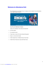 Acroprint Attendance Rx User Manual