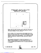 Alarm Lock ALC6-4 Operating Manual