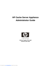 HP P4535A - Web Cache Server Appliance Administrator's Manual