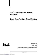 Intel TIGPT1U - Carrier Grade Server Specification