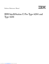 IBM 621410U - IntelliStation E - Pro 6214 Hardware Maintenance Manual