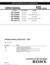 Sony KDL-46VL130 Service Manual