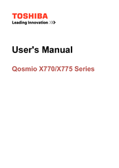Toshiba Qosmio X770 Series User Manual