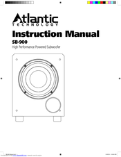 Atlantic Technology SB-900 Instruction Manual