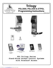 Alarm Lock Trilogy Etpdl Manuals Manualslib