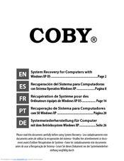 Coby WinXP Recovery v1.0 Recovery Manual
