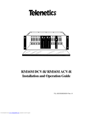 Telenetics RM16M - Versatile Rack Mounting Chassis Installation And Operation Manual