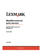 Lexmark MarkNet X2000 Series Quick Start Manual