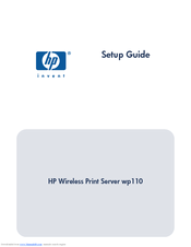Hp wp110 - 802.11b Wireless Print Server Setup Manual