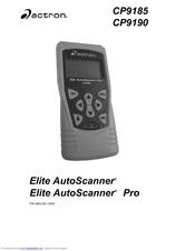 Actron Elite Autoscanner Pro Cp9190 Manuals Manualslib