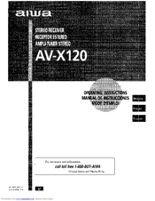 Aiwa Av X120 Manuals Manualslib