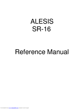 Alesis SR-16 Manuals | ManualsLib