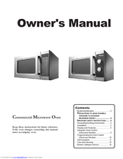 Amana Commercial Microwave Oven Owner S Manual Pdf Download Manualslib