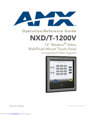Amx Modero Nxt 1200v Operation Reference Manual Pdf Download Manualslib