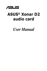 Asus Audio Card Xonar D2 User Manual Pdf Download Manualslib