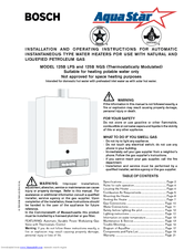 Bosch AquaStar 125B NGS Manuals | ManualsLib