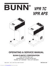 Bunn VPR APS Manuals | ManualsLib