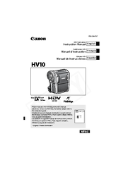 Canon hv10 manual download online