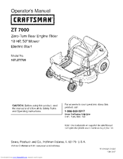 Craftsman Zt 7000 Manuals Manualslib
