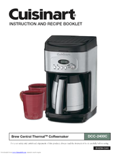 Cuisinart BREW CENTRAL THERMAL DCC-2400C Manuals | ManualsLib