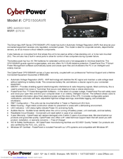 Cyberpower CPS1500AVR Manuals | ManualsLib