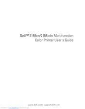 Dell Color Printer 2155cdn User Manual Pdf Download Manualslib