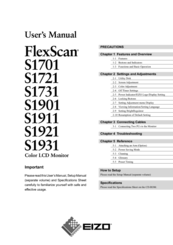 Eizo Flexscan S1721 Manuals Manualslib