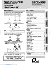 Emerson EWD70V5SK Manuals | ManualsLib