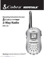 Cobra MicroTalk 2 FRS 110 Manuals | ManualsLib