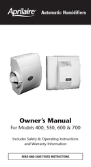 Aprilaire 550 Manuals | ManualsLib