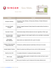 Singer SEW MATE 5400 Manuals | ManualsLib