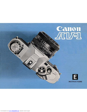 Canon AV-1 Manuals | ManualsLib