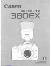 Canon Speedlite 380EX Manuals | ManualsLib