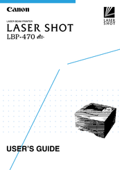 Canon Laser Shot Lbp 470 Manuals Manualslib Canon Laser Shot Lbp 470 Manuals Manualslib