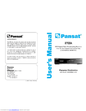 Pansat 2700A Manuals | ManualsLib